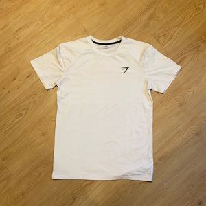 White Gymshark Gym Shirt - Size Large